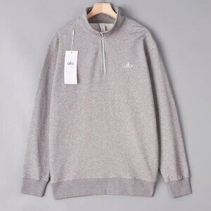 ALO Yoga Grey half-zip women's sweatshirt